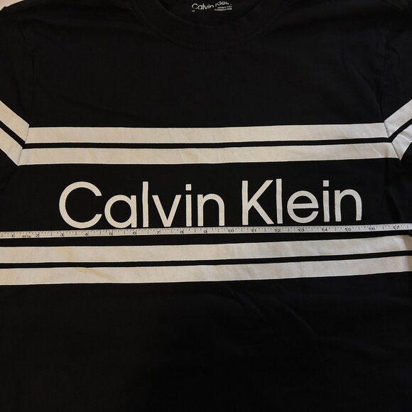 Calvin Klein Jeans Men's Traveling Logo Long Sleeve Varsity Tee / Size M - Picture 2 of 6